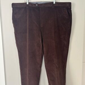 Men's Saint Hilaire Corduroy Brown  Dress Pants SZ 50 x 27 NEW with Tags